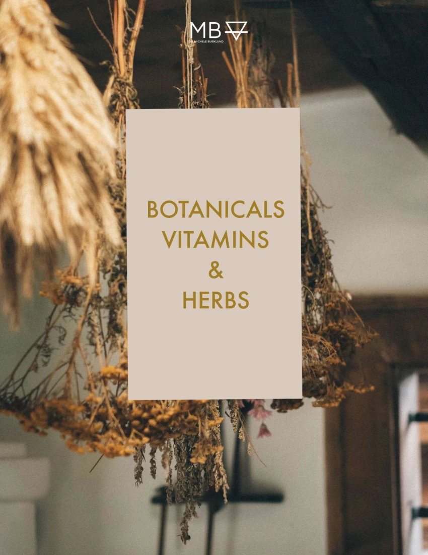 Botanicals, Vitamins, Herbs — preview of the course guide