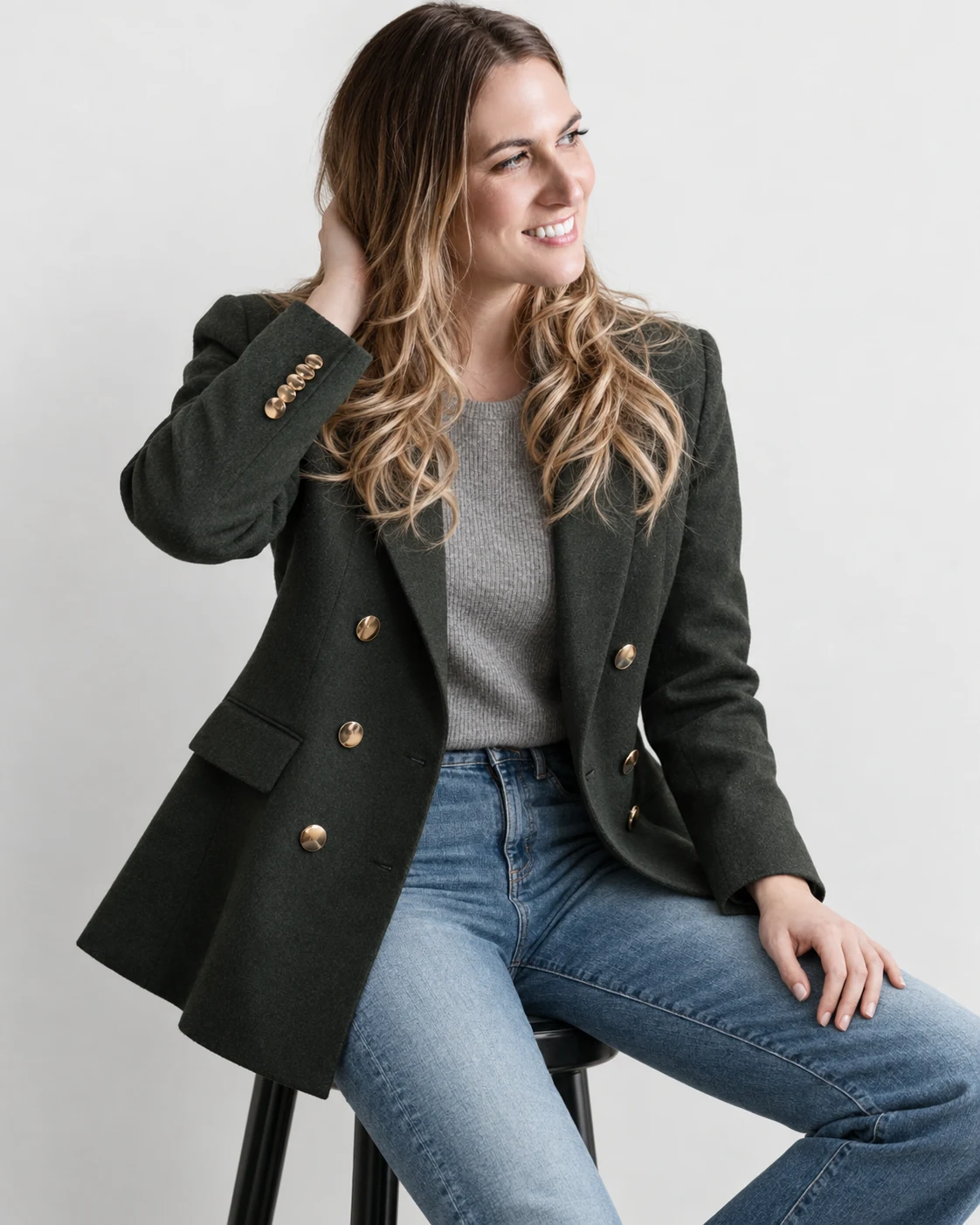 Dr. Michele Burklund wearing a green blazer