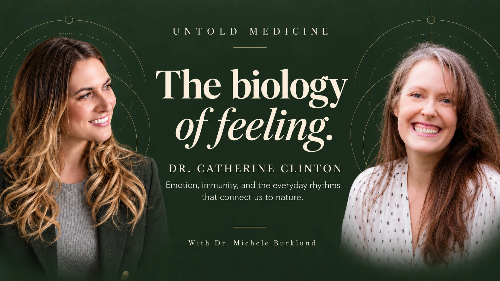 Dr. Michele Burklund and Dr. Catherine Clinton — The Biology of Feeling. Untold Medicine podcast cover.