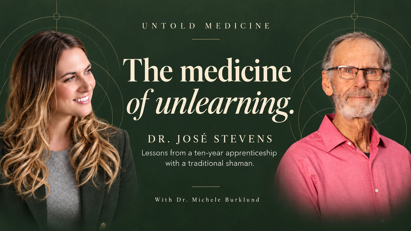 Dr. Michele Burklund and Dr. José Stevens — The Medicine of Unlearning. Untold Medicine podcast cover.